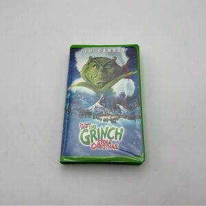 Dr. Seuss' HOW THE GRINCH STOLE CHRISTMAS 2001 Clamshell VHS ~ Jim Carrey